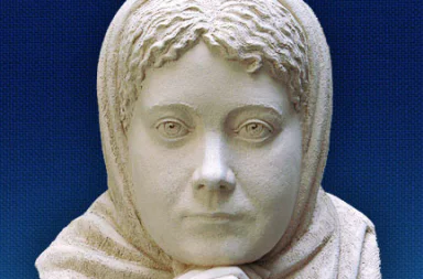 Young H.P. Blavatsky bust made by Alexey Leonov, featured in Messages of Helena Blavatsky.
