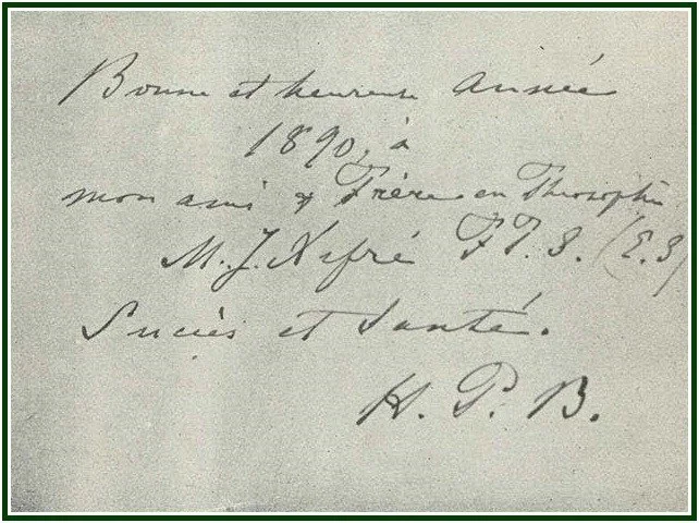Blavatsky Manda Um Cartão de Ano Novo