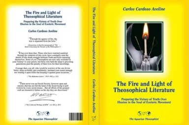 The book cover of The Fire and Light of Theosophical Literature by Carlos Cardoso Aveline.